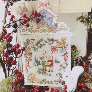 弹弹十字绣 D1175lbp-圣诞颂歌 自配DMC线/R线十字绣套件 非印花