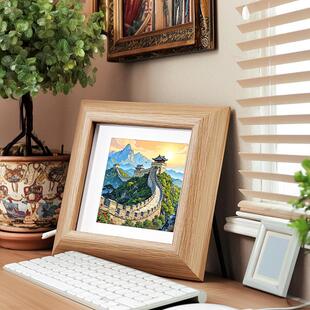 COLOR MASH原创插画 学生宿舍装饰画酒吧咖啡馆装饰画-万里长城