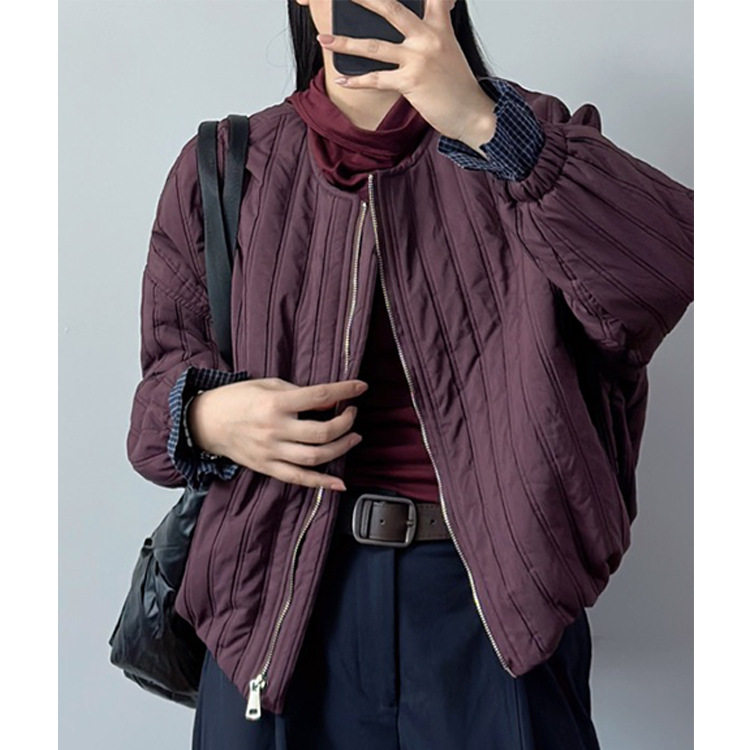 压棉外套女短款2025秋冬新款宽松显瘦竖条纹薄棉服格子拼接上衣潮,女装/女士精品,短外套,淘宝优惠券,粉丝福利购,淘宝优惠卷