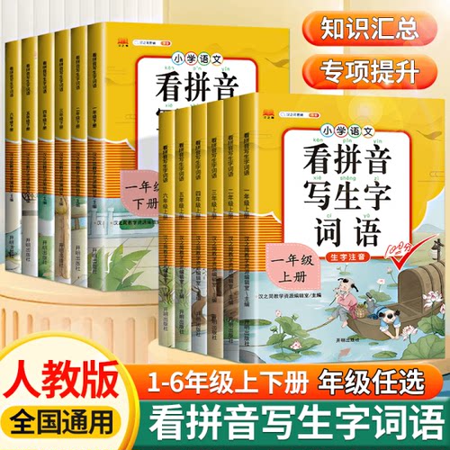 小学生看拼音写词语语文专项训练