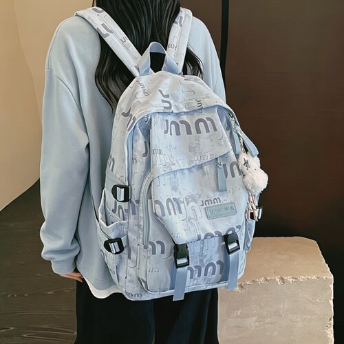 2026新款尼龙女学生通勤双肩包