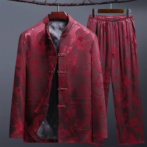 新中式外套爸爸夹克中老年秋装