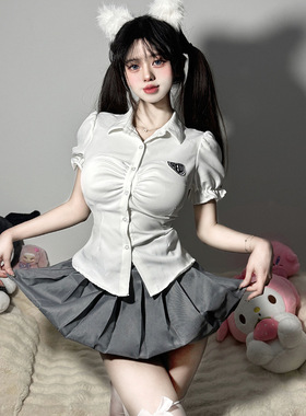 jk制服套装学院风半身裙日系原创秋冬百褶裙子少女学生水手服上衣