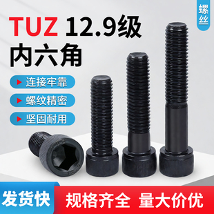 TUZ 12.9级内六角杯头螺丝35crmo高强度螺钉M3M4M5M6M8M12M16M24