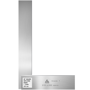 日本三量宽座角尺90度1级高精度碳钢直角尺木工尺角度尺精密角尺