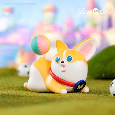 飞狗moco职业系列柯基可爱卡通女生儿童狗狗玩具礼物盲盒手办摆件