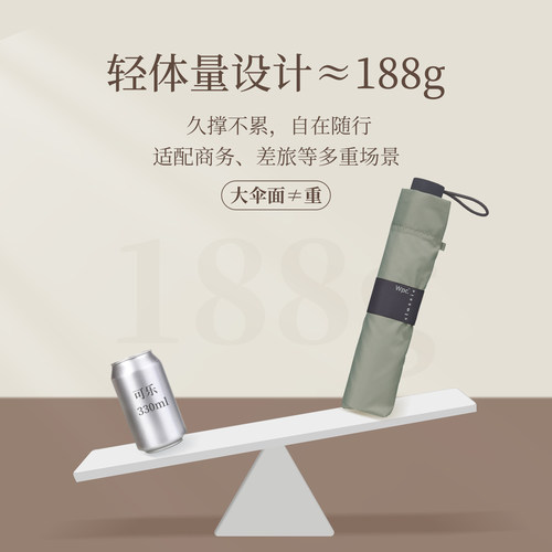 wpc雨伞轻量加大加厚晴雨两用伞