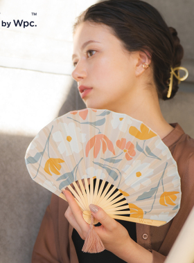 wpc扇子日式折扇夏天耐用男女生竹扇高颜值小巧折叠扇便携舞蹈扇