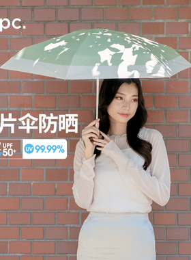 wpc防晒伞防紫外线遮阳太阳伞小巧便携口袋五折卡片伞晴雨两用女