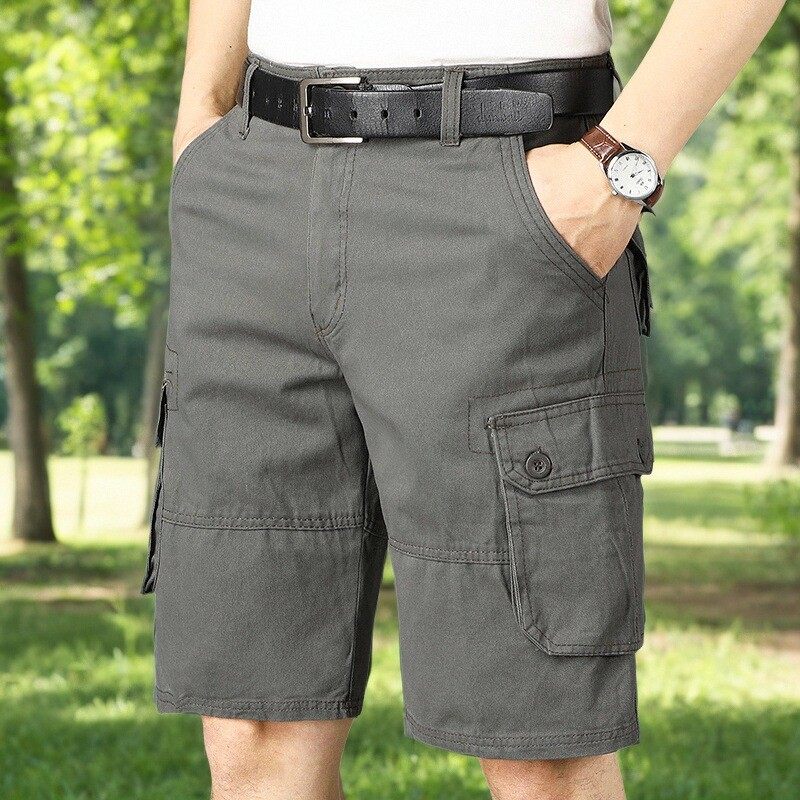 夏季大码五分裤工装短裤多口袋宽松直筒新款休闲中裤中年爸爸马裤,男装,休闲裤,淘宝优惠券,粉丝福利购,淘宝优惠卷
