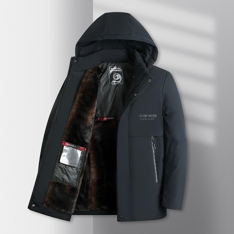 男士加厚连帽棉衣冬季保暖