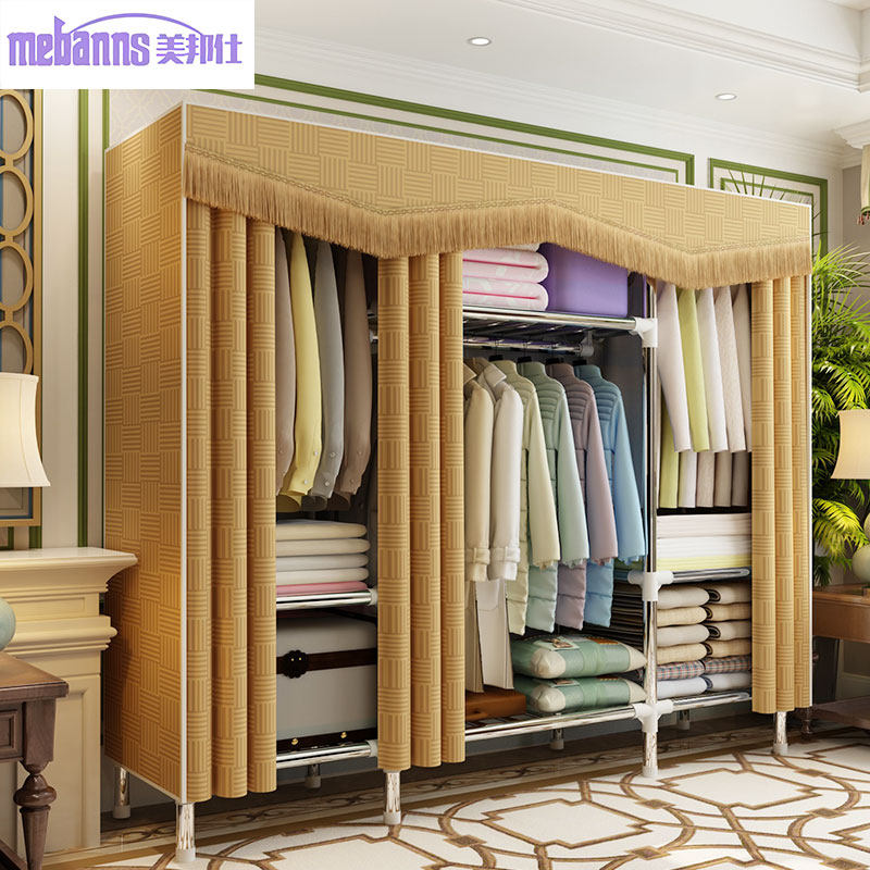 Simple wardrobe Cloth wardrobe Steel pipe Bold reinforce wardrobe Fabric art Assemble Storage Steel frame thickening Cloth cabinetin the Storage consolidation , Home Storage appliances , Cabinets , Clothing Cabinets/Closet  category - from Buy2taobao.com to provide professional Taobao agent buy service
