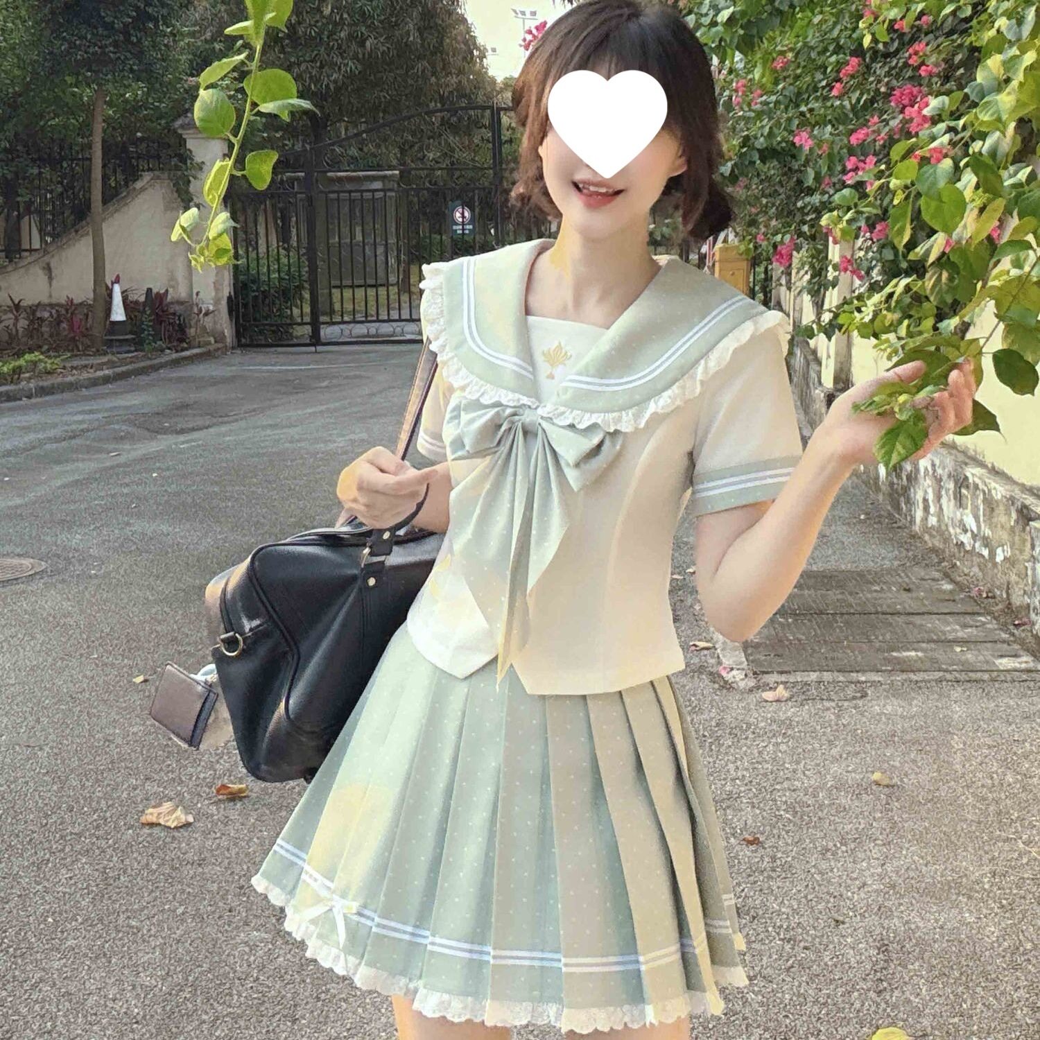 娜娜子JK原创薄荷jk制服套装夏季收腰水手服日系学院天内发货。
