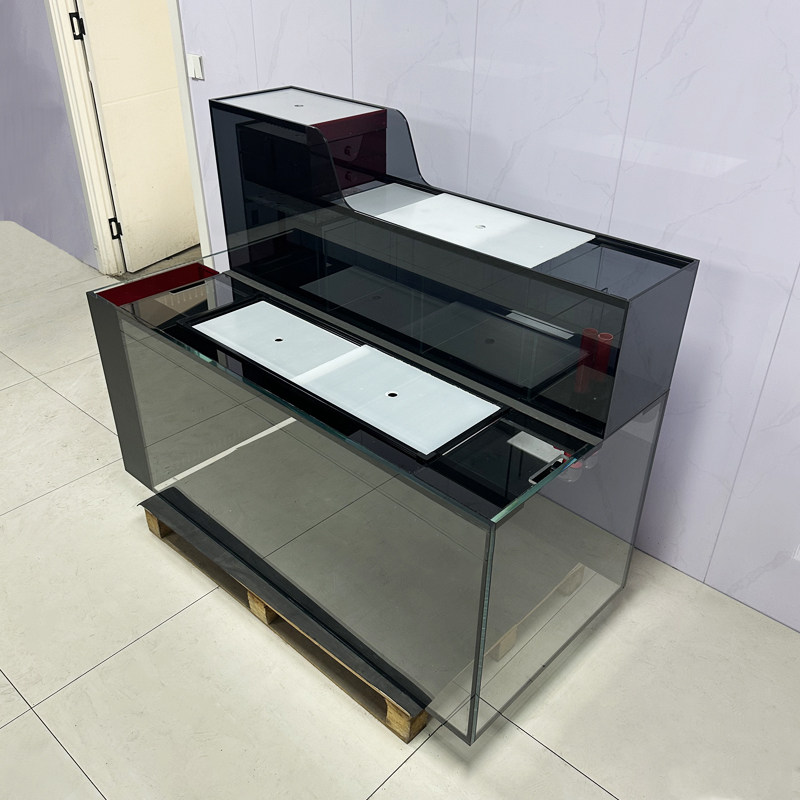 智定锦鲤吉罗地缸双过滤侧滤上滤一体超白鱼缸免换水客厅大型定制