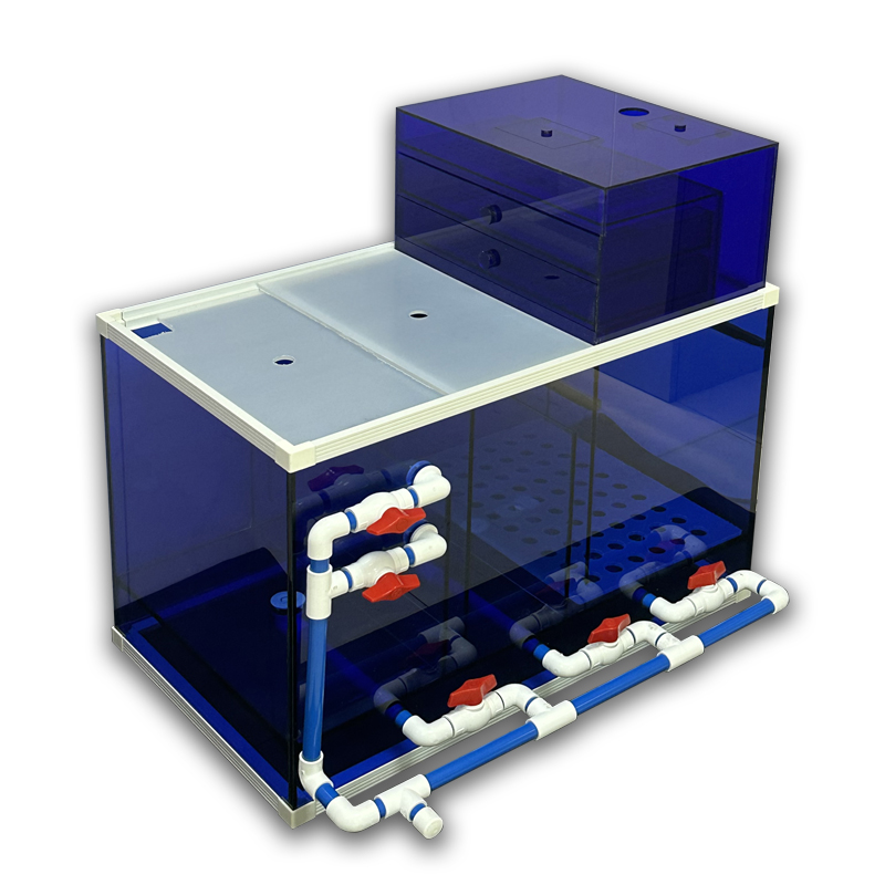 鱼缸底滤蓝玻X1系列强排款一体式干湿分离盒抽屉免换水定制定做