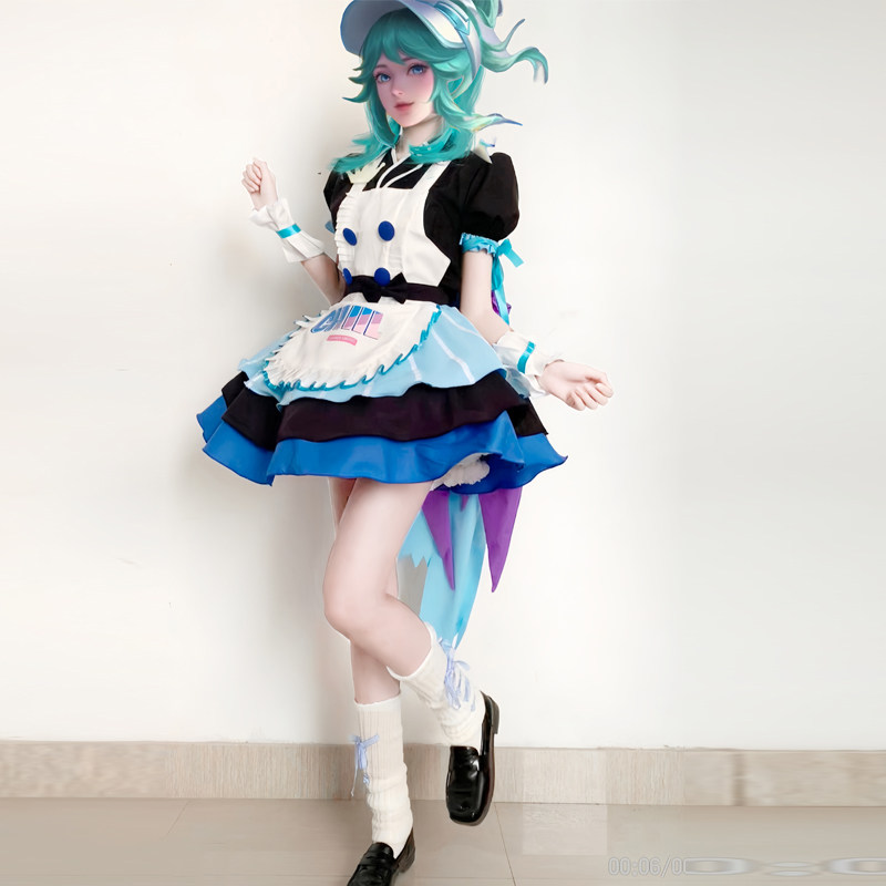 久命猫王者荣耀虞姬cos服夏洛丽塔角色扮演漫展万圣节成人女套装