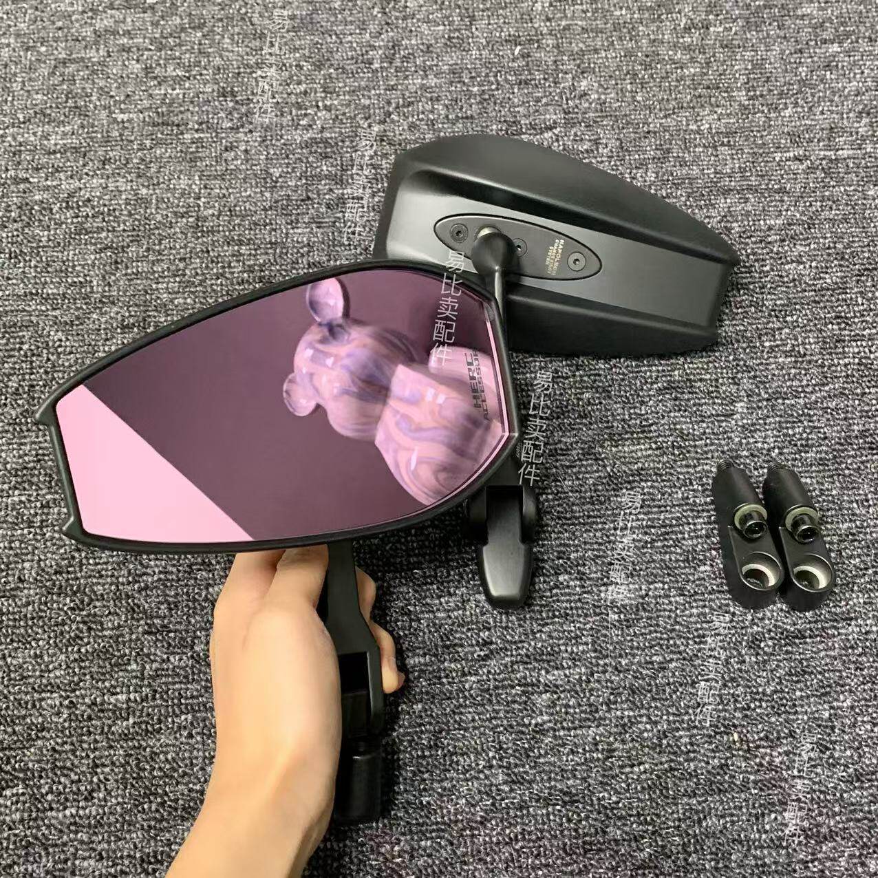 AOS4改装后视镜适用小牛九号雅迪极核电动车摩托车通用倒车反光镜