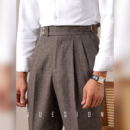 男商务休闲双褶西装 那不勒斯西裤 JUESION意式 长裤 43.3%绵羊毛