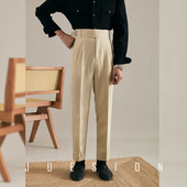 商务廓尔格西裤 JUESION 子男秋冬新款 直筒宽松垂感男士 休闲西装 裤