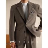 JUESION 两件套 男商务休闲新郎结婚西装 冬季 加厚那不勒斯西服套装