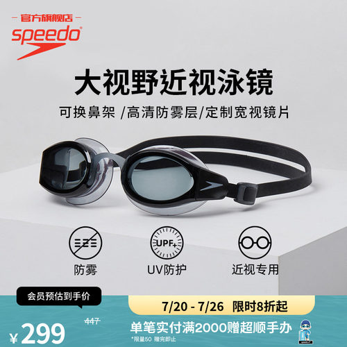 Speedo/速比涛泳镜左右不同度数