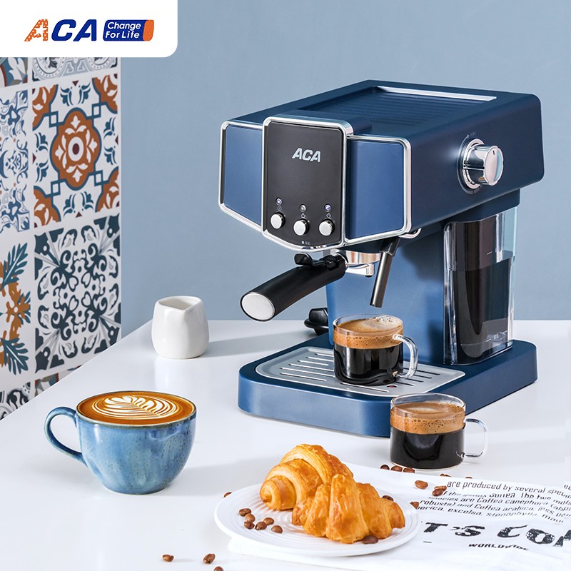 ACA/北美电器 AC-EJ12C意式咖啡机家用小型半自动浓缩蒸汽打奶泡
