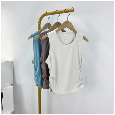 运动背心女夏外穿螺纹无袖上衣