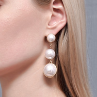 Pearl Earrings accessories fashion women sweet round trend n