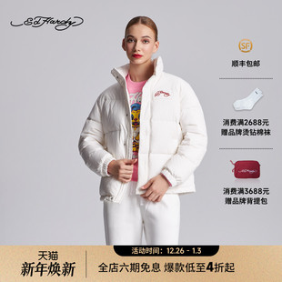 女士印花贴布标羽绒服E1RTW413 新款 Hardy埃德哈迪2025冬季