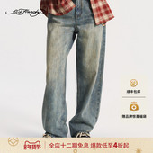 Hardy埃德哈迪2026春季 新款 女士装 腰直筒烫钻牛仔长裤 E1SAW241