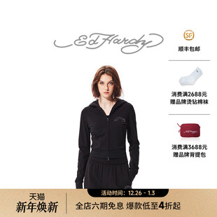 Hardy埃德哈迪秋季 卫衣连帽开衫 新款 复古女士修身 外套 美式