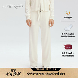 女士宽松烫钻针织长裤 新款 E1RCW341 Hardy埃德哈迪2025秋季