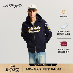 宽松连帽拉链衫 男士 新款 E1RDM006 Hardy埃德哈迪2025冬季