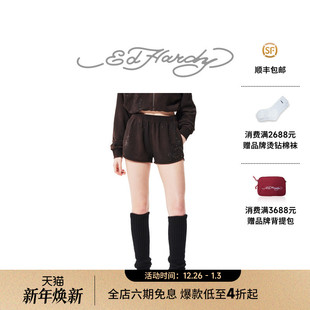 平绣喷染烫钻logo宽松女士短裤 新款 Hardy埃德哈迪秋季