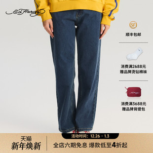 Hardy埃德哈迪2025冬季 印花牛仔长裤 新款 款 E1RFW003 女士经典