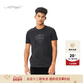 Hardy埃德哈迪春季 流行新款 雾面厚板硅胶烫钻男士 短袖 T恤