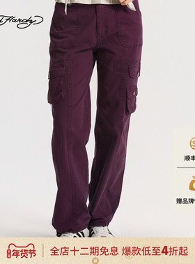 Ed Hardy埃德哈迪2026春季新款女士平绣合身工装长裤E1SAW292