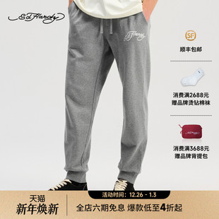 拔印烫钻合身长裤 男士 新款 E1RDM039 Hardy埃德哈迪2025冬季