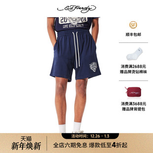 Hardy埃德哈迪秋季 休闲宽松短裤 新款 绣花标虎头男士 经典