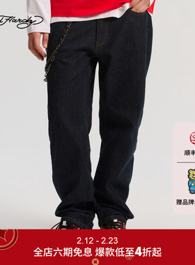 Ed Hardy埃德哈迪2026春季新款马年新年款男士牛仔长裤E1SAM307