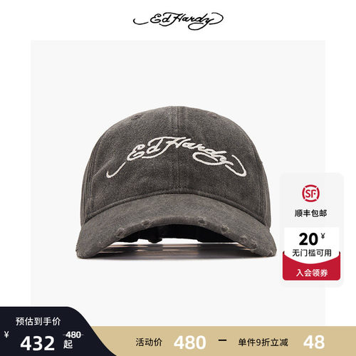 EdHardylogo棒球帽男女同款