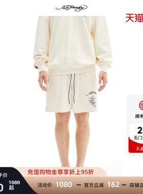 Ed Hardy埃德哈迪夏季宽松潮牌运动复古百搭休闲裤美式男士短裤