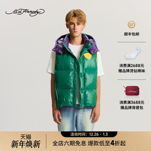 男士 新款 宽松撞色羽绒马甲E1RDM020 Hardy埃德哈迪2025冬季