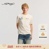 Hardy埃德哈迪2026春季 新款 男士 多彩仿绳绣短袖 T恤E1SAM020