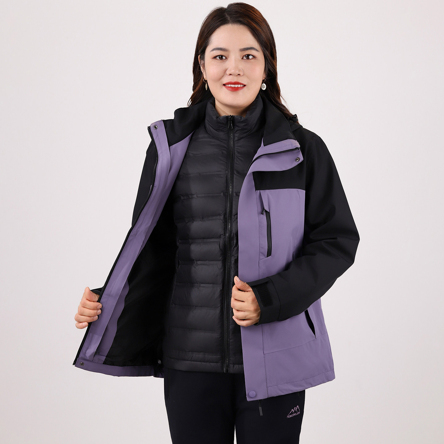 时尚大码女装羽绒服中年女外套