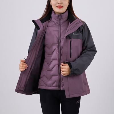 三合一白鸭绒外套女羽绒服可拆卸