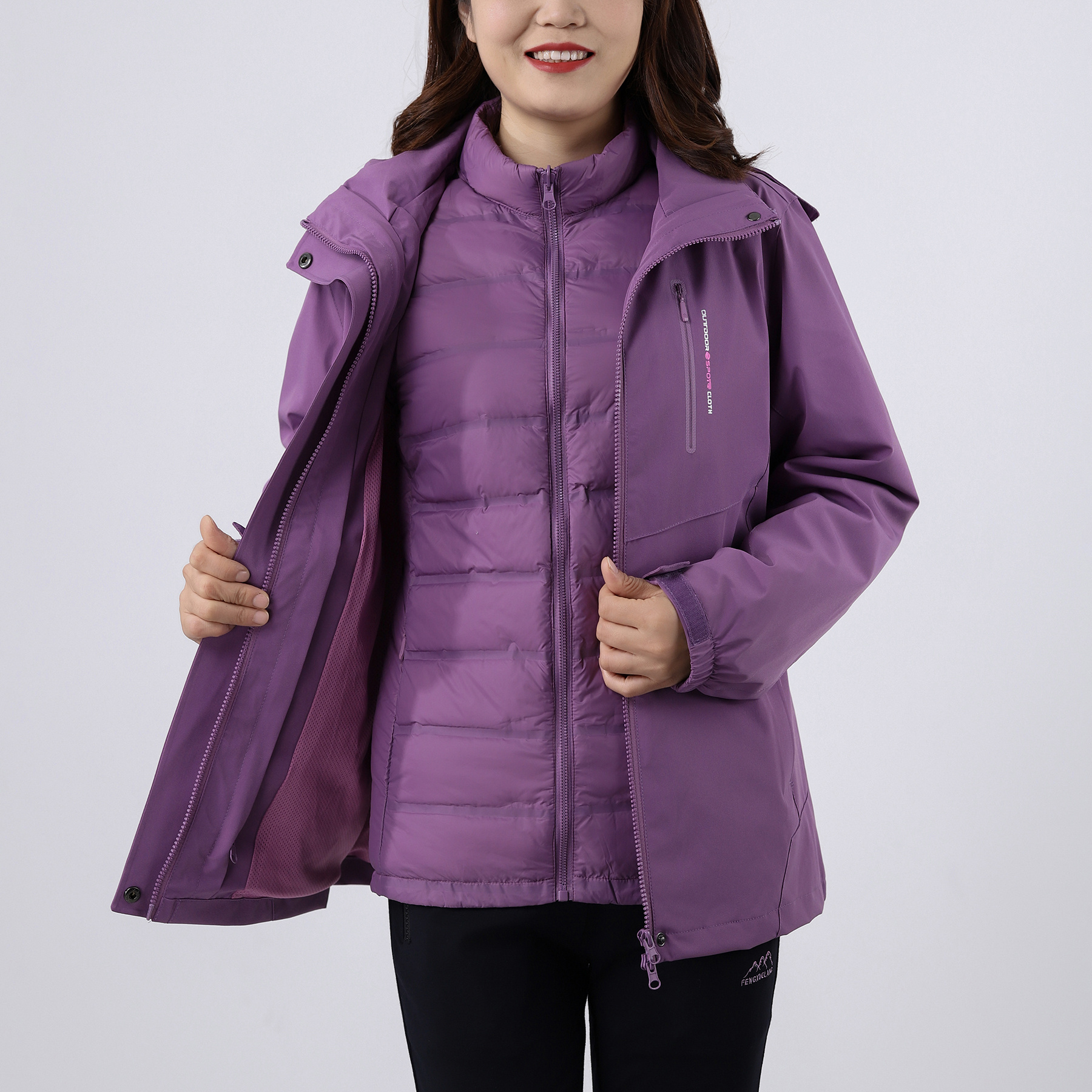 峰顶雪妈妈装羽绒服女冬季保暖