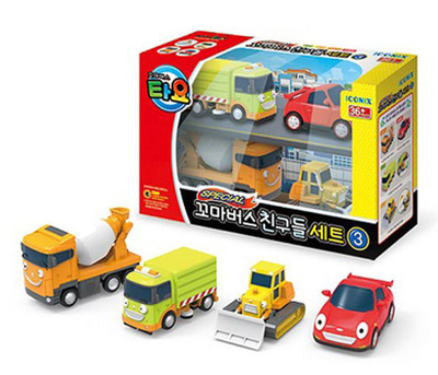 TAYO动画迷你系列清扫车路比推土机比力赛车斯比特水泥车克里斯