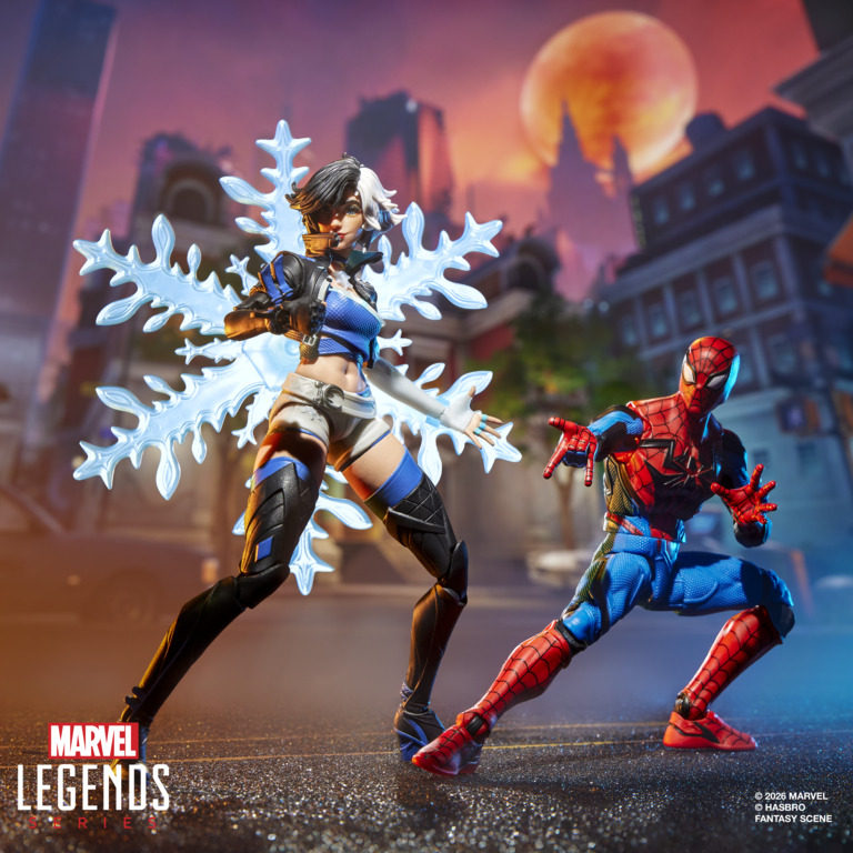 定金孩之宝漫威MarvelLegends 漫威争锋 蜘蛛侠 冰月花雪 6寸人偶