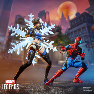 定金孩之宝漫威MarvelLegends 漫威争锋 蜘蛛侠 冰月花雪 6寸人偶